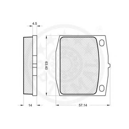 Photo Kit de plaquettes de frein, frein à disque OPTIMAL 9206