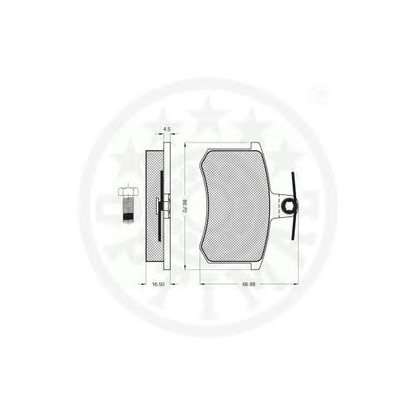 Фото Комплект тормозных колодок, дисковый тормоз OPTIMAL 9272155