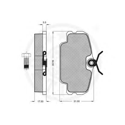 Photo Kit de plaquettes de frein, frein à disque OPTIMAL 9330