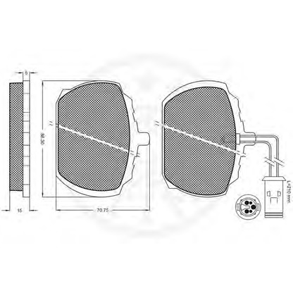 Photo Kit de plaquettes de frein, frein à disque OPTIMAL 9334