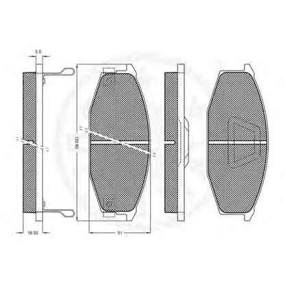 Photo Brake Pad Set, disc brake OPTIMAL 9347