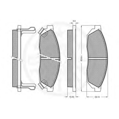 Photo Brake Pad Set, disc brake OPTIMAL 9377