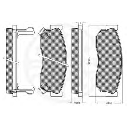 Photo Brake Pad Set, disc brake OPTIMAL 9382