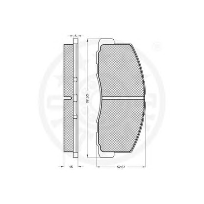 Photo Brake Pad Set, disc brake OPTIMAL 9387