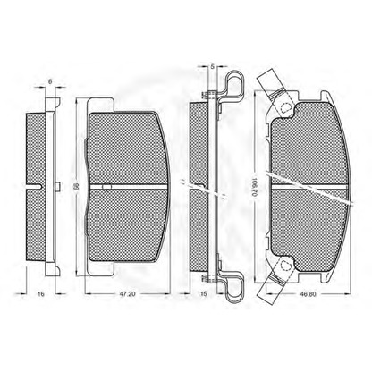 Photo Brake Pad Set, disc brake OPTIMAL 9414