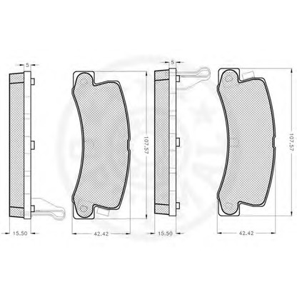 Photo Brake Pad Set, disc brake OPTIMAL 9439