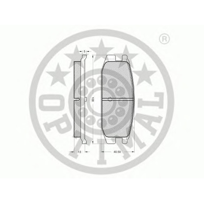 Фото Комплект тормозных колодок, дисковый тормоз OPTIMAL 9442
