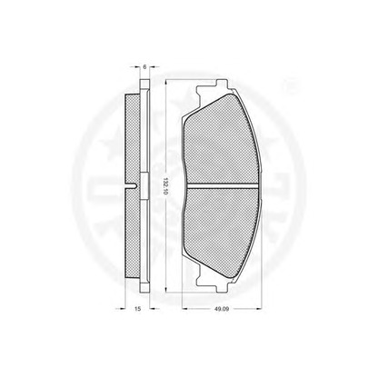 Photo Brake Pad Set, disc brake OPTIMAL 9458