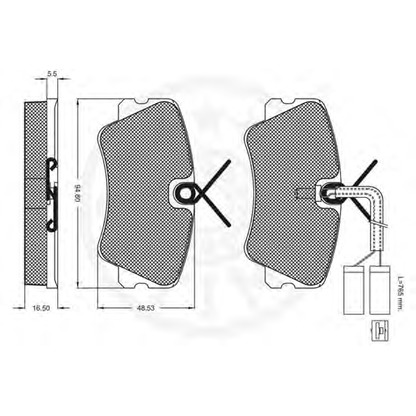 Photo Brake Pad Set, disc brake OPTIMAL 9517