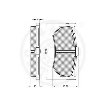 Photo Kit de plaquettes de frein, frein à disque OPTIMAL 9529