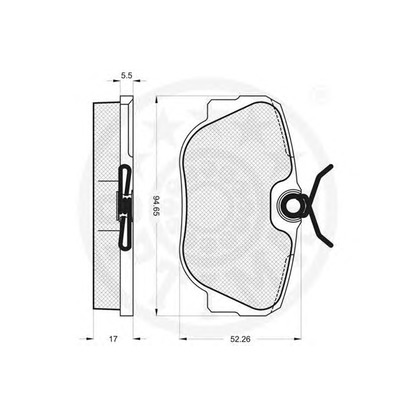 Photo Kit de plaquettes de frein, frein à disque OPTIMAL 9600