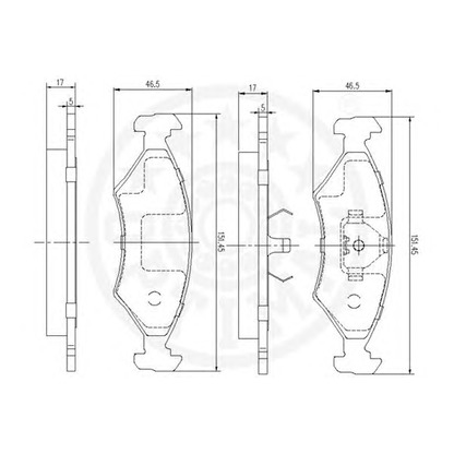 Photo Brake Pad Set, disc brake OPTIMAL 9606