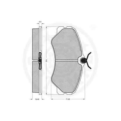 Photo Brake Pad Set, disc brake OPTIMAL 9640