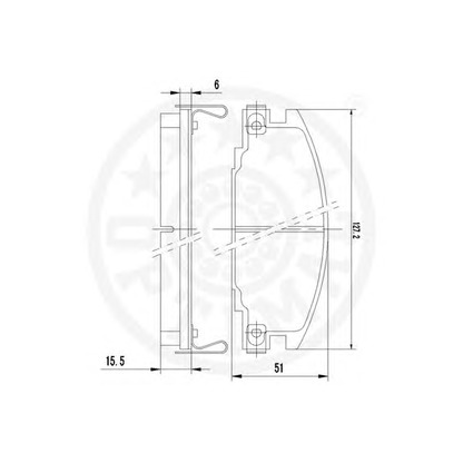 Photo Brake Pad Set, disc brake OPTIMAL 9642