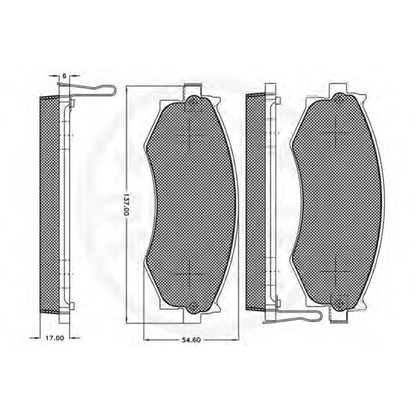 Photo Brake Pad Set, disc brake OPTIMAL 9705