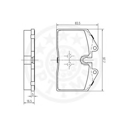 Photo Brake Pad Set, disc brake OPTIMAL 9730