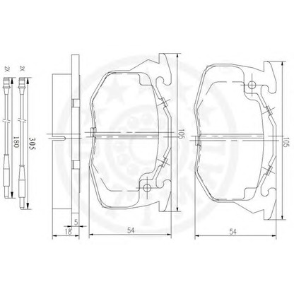 Foto Kit pastiglie freno, Freno a disco OPTIMAL 9762