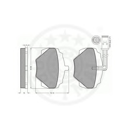 Photo Brake Pad Set, disc brake OPTIMAL 9763