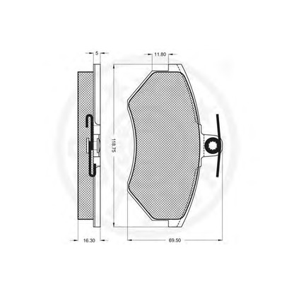 Photo Kit de plaquettes de frein, frein à disque OPTIMAL 9774