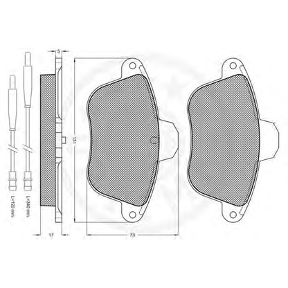 Photo Brake Pad Set, disc brake OPTIMAL 9784