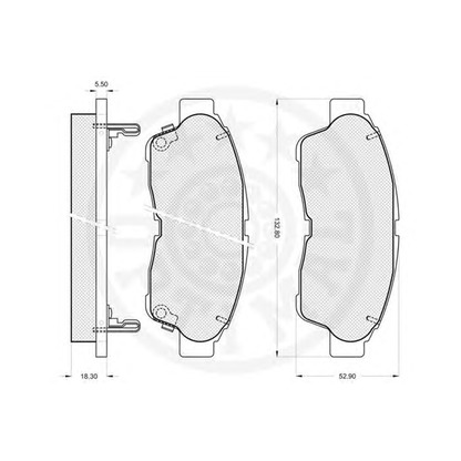 Photo Brake Pad Set, disc brake OPTIMAL 9787