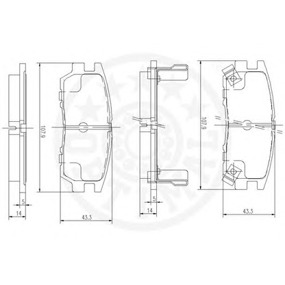 Photo Kit de plaquettes de frein, frein à disque OPTIMAL 9792