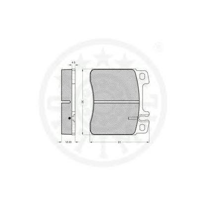 Фото Комплект тормозных колодок, дисковый тормоз OPTIMAL 9796