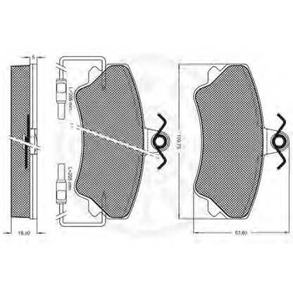 Фото Комплект тормозных колодок, дисковый тормоз OPTIMAL 9801