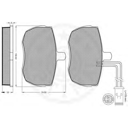 Photo Brake Pad Set, disc brake OPTIMAL 9802