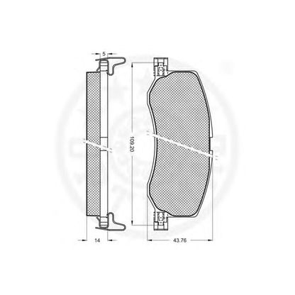 Photo Brake Pad Set, disc brake OPTIMAL 9804