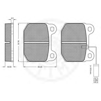 Photo Kit de plaquettes de frein, frein à disque OPTIMAL 9844