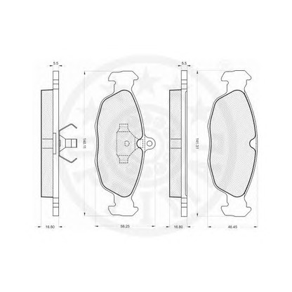 Photo Brake Pad Set, disc brake OPTIMAL 9873