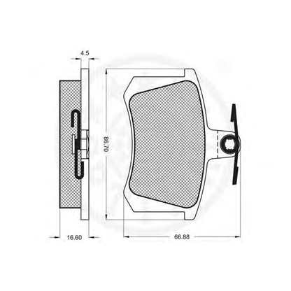 Photo Brake Pad Set, disc brake OPTIMAL 9907