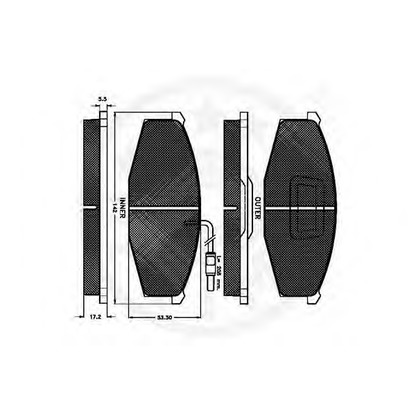 Photo Kit de plaquettes de frein, frein à disque OPTIMAL 9917