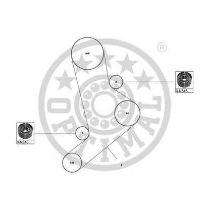 Фото Комплект ремня ГРМ OPTIMAL SK1046