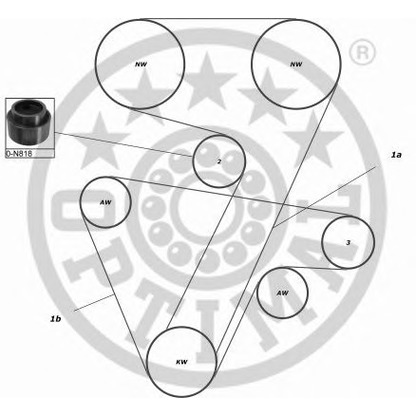 Zdjęcie Zestaw paska rozrządu OPTIMAL SK1050
