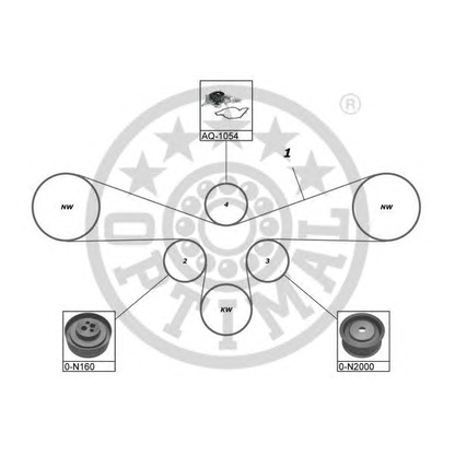 Photo Water Pump & Timing Belt Kit OPTIMAL SK1376AQ1