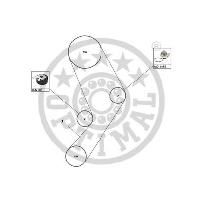 Foto Wasserpumpe + Zahnriemensatz OPTIMAL SK1380AQ1