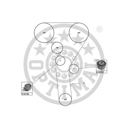 Foto Kit cinghie dentate OPTIMAL SK1446