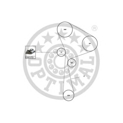 Zdjęcie Zestaw paska rozrządu OPTIMAL SK1493
