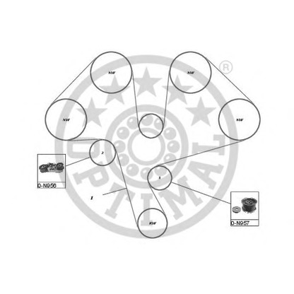 Photo Timing Belt Kit OPTIMAL SK1508