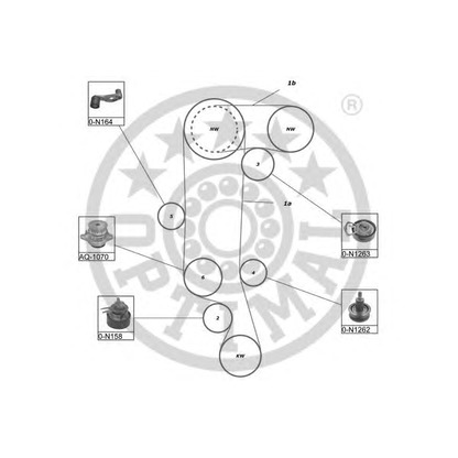 Foto Wasserpumpe + Zahnriemensatz OPTIMAL SK1511AQ1