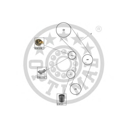 Foto Kit cinghie dentate OPTIMAL SK1638