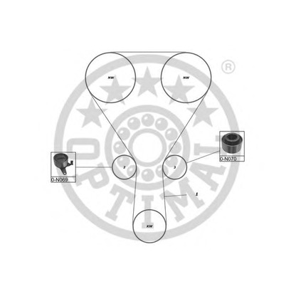 Photo Timing Belt Kit OPTIMAL SK1652