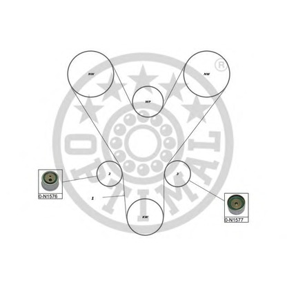 Photo Timing Belt Kit OPTIMAL SK1669