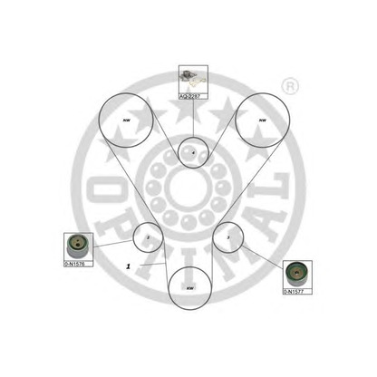 Фото Водяной насос + комплект зубчатого ремня OPTIMAL SK1669AQ1