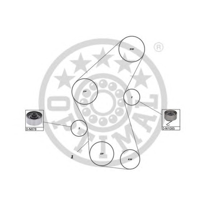 Foto Kit cinghie dentate OPTIMAL SK1689