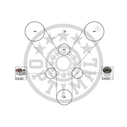 Foto Kit cinghie dentate OPTIMAL SK1703