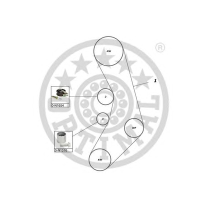 Photo Timing Belt Kit OPTIMAL SK1709