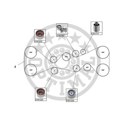 Foto Kit cinghie dentate OPTIMAL SK1719